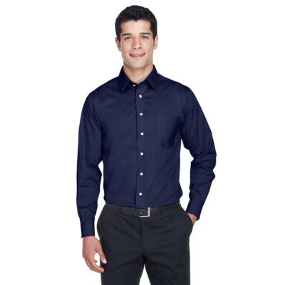 Men's Crown Collection® Tall Solid Stretch Twill Woven Shirt Thumbnail