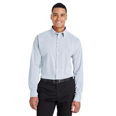 CrownLux Performance® Men's Micro Windowpane Woven Shirt Thumbnail